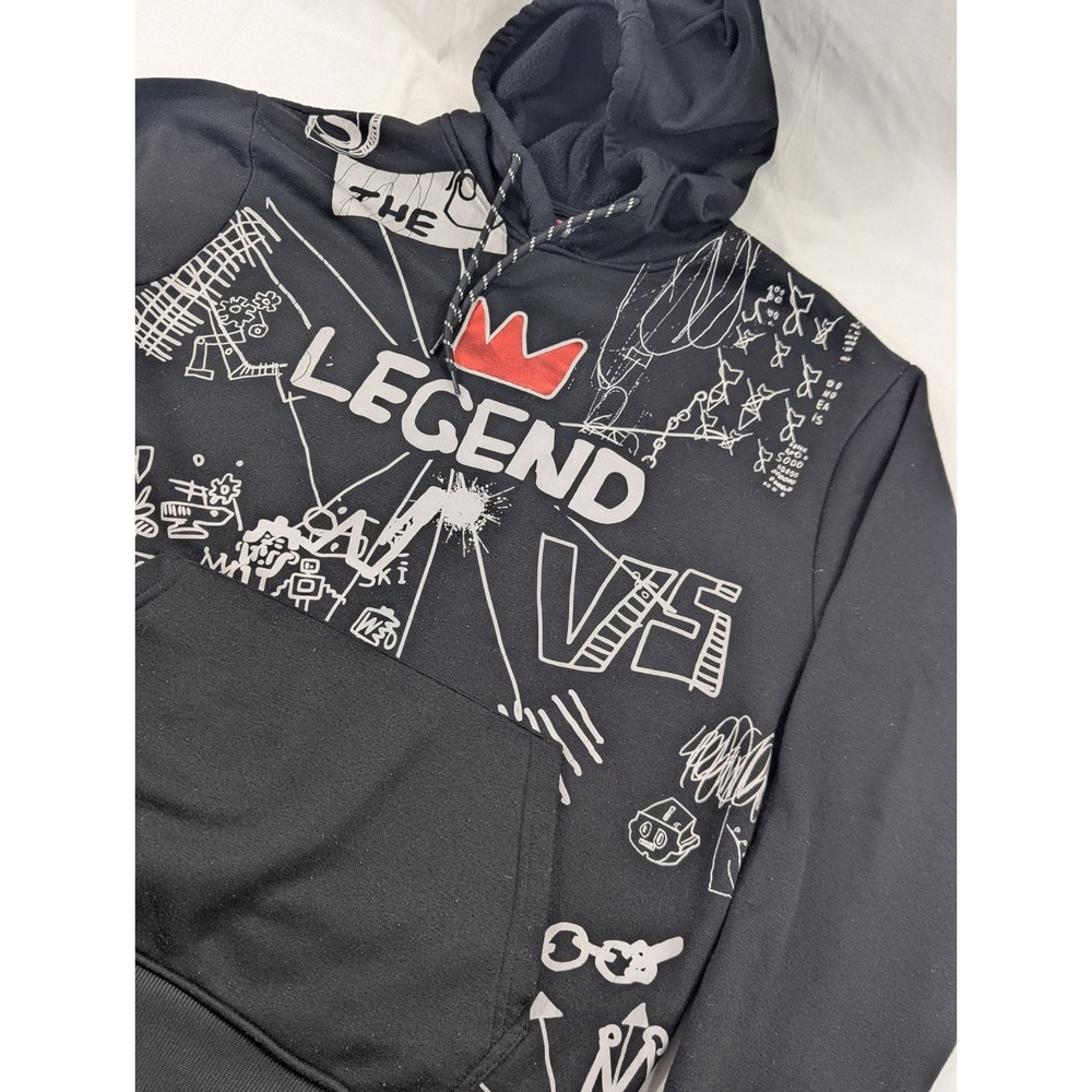 Vintage South Pole Hoodie Large Legend Black Y2k Goth Grunge Emo Cyberpunk Skate